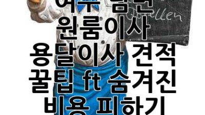 여수 남면 원룸이사, 용달이사 견적 꿀팁🍯 (ft. 숨겨진 비용 피하기)
